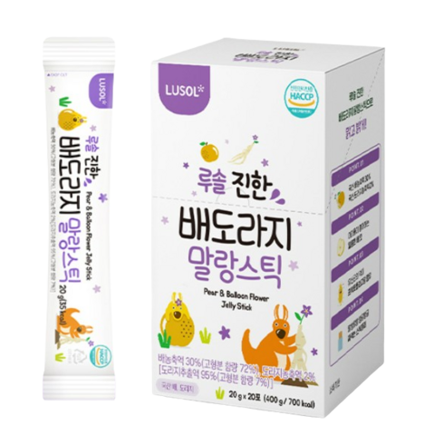 루솔배도라지말랑스틱 - 루솔 진한 말랑스틱 1박스, 20g, 20개