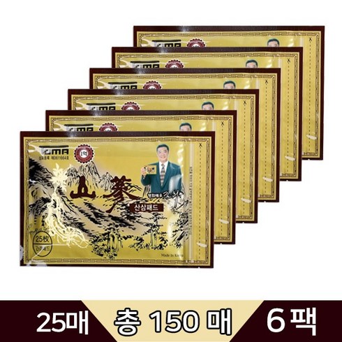 산삼패드 - 가온들 산삼패드100매(4팩), 6팩, 150개