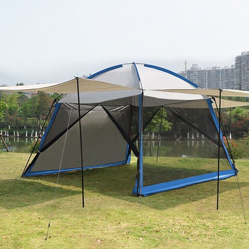 인앤캠핑 타프스크린 메쉬 텐트 풀세트, 블루, 1세트