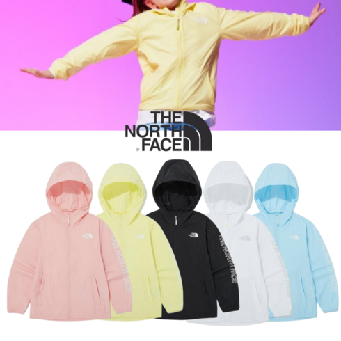 노스페이스키즈바람막이 - [백화점매장판] 노스페이스 키즈 테일윈드 후디 바람막이 NJ3LQ12T