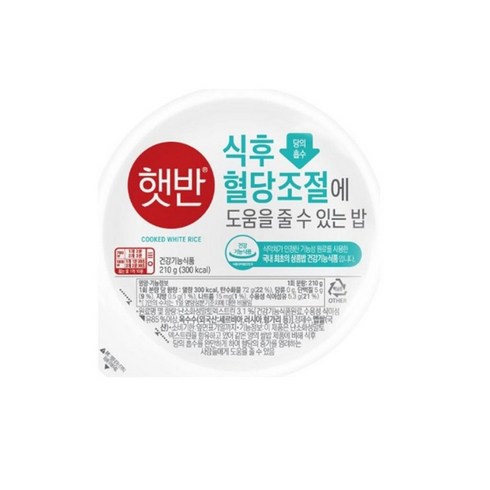 식후혈당조절에 도움을 줄수있는 햇반, 210g, 30개