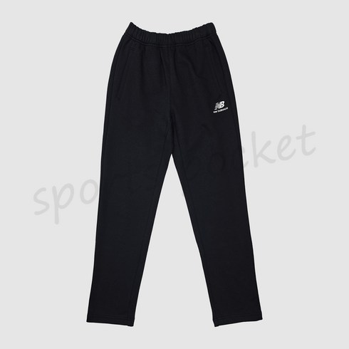 NBPFES100K 19 - 뉴발란스 NBMLD11023 블랙 UNI 에센셜 베이직 팬츠(STANDARD FIT) 10부 남자 여자 공용 커플 츄리닝 바지 운동복 트레이닝
