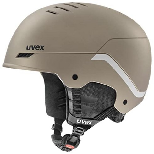 UVEX 스키 스노우보드 무광 헬멧, 골드+실버