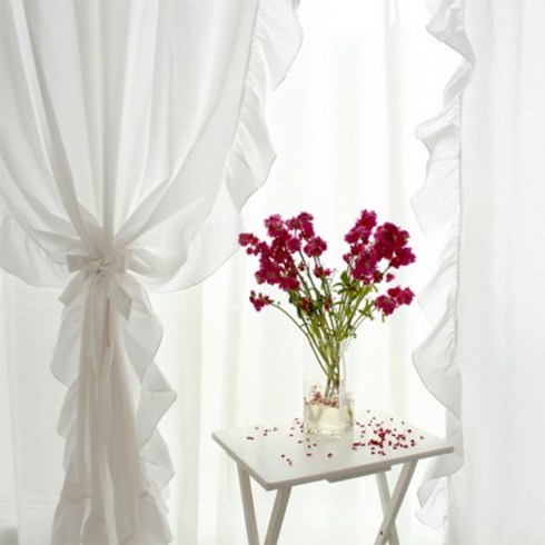 빅프릴 워싱광목커튼 2color