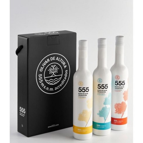 555올리브오일 - 스페인 555 엑스트라 버진 올리브 오일 혼합 3종 세트, 3개, 500ml