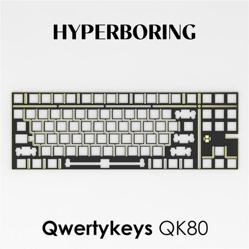 Qwertykeys QK80 맞춤형 기계식 키보드 액세서리 PC POM FR4 알루미늄, 4. FR4 스틸 가드