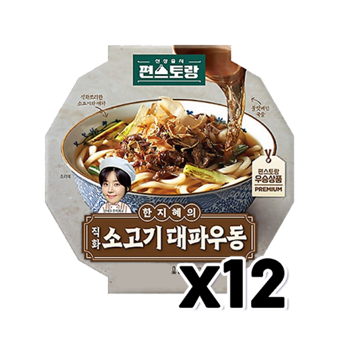 편스토랑 한지혜의 직화소고기대파우동 즉석간편조리 281.7g x 12개