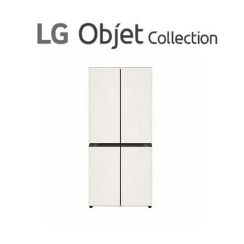 LG 디오스 오브제컬렉션 글라스 6도어 냉장고 (M873GBB252 M873GKB252S), 베이지+베이지