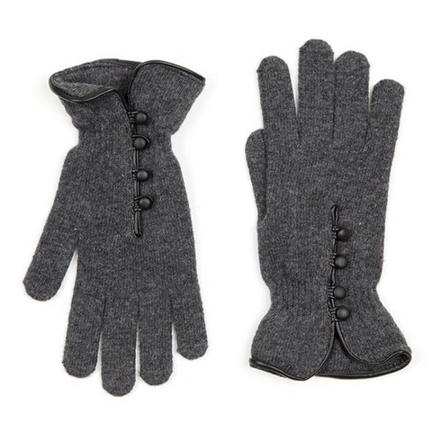 남녀공용 단추 포인트 털 장갑 겨울 방한 패션 장갑W