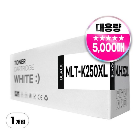 mlt-k250l토너 - 삼성 MLT-K250L 호환 토너 SL-M2893FW M2630 M2843DW M2680FN, 1개, 검정 5000매