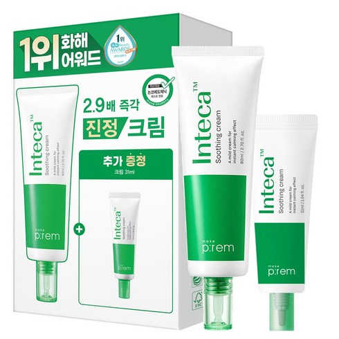 메이크프렘 인테카 수딩크림 기획 (80ml+31ml), 단품