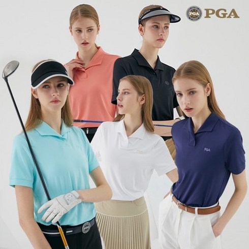 [쇼핑엔티] PGA 24SS 최신상! 냉감 반팔 카라티셔츠 5종 여성