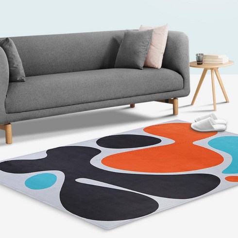 대형 바닥 냉기 보온 논슬립 거실 침실 카페트 극세사 쿠션 러그