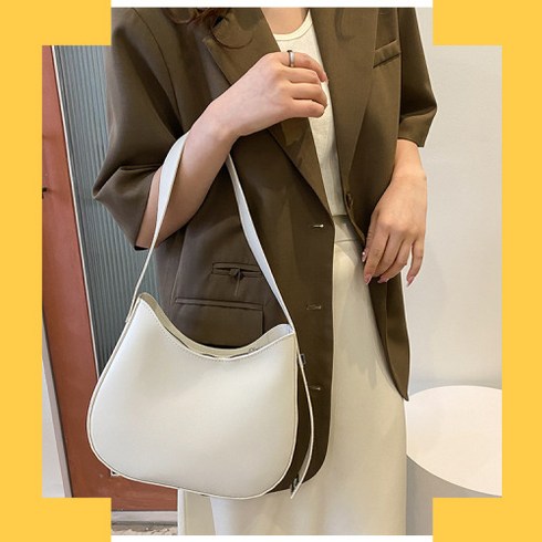 [플렉스온] 여성 하프문 가방 반달 호보백 여자 숄더백 half moon bag