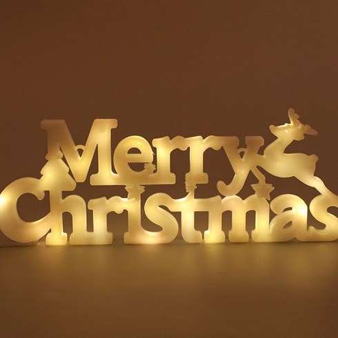 2023년 가성비 최고 성탄장식 - PTNL 메리 크리스마스 Merry Christmas 자모 장식등 크리스마스 조명 트리 화환등 유리창 쇼윈도 크리스마스 장식용 3가지 색상, white, 1개