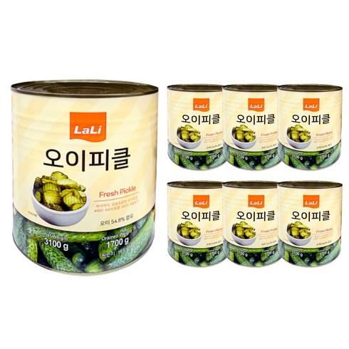 라리 프레쉬 오이피클 3.1kg [6개], 6개