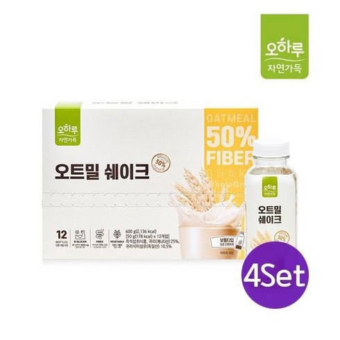 오하루 자연가득 오트밀 쉐이크 12입X4박스 209353