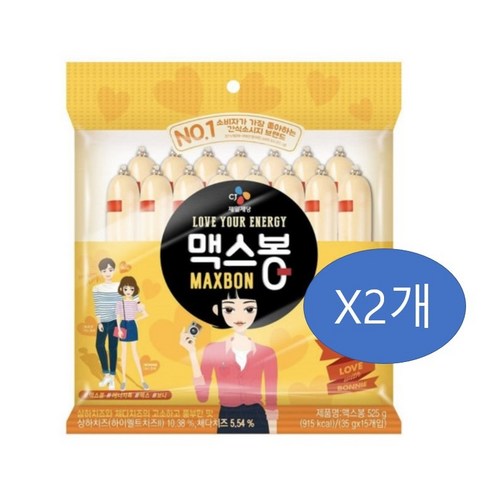 맥스봉치즈 - 맥스봉 치즈 15p, 525g, 2개