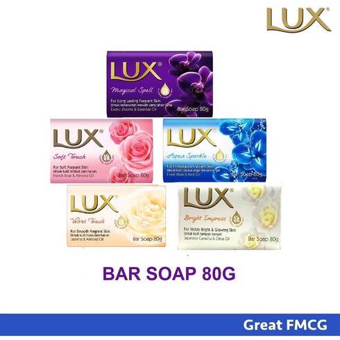 말레이시아 럭스 향 비누 클렌징 민감성 Lux Fragrance Bar Soap 80g x 5개, 아쿠아 80g x 5개