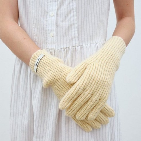 벤시몽 당일출고23FWFINGER HOLE GLOVES - BUTTER CREAM -인증