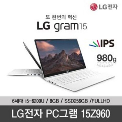 LG전자 PC그램 15Z960 i5 8G SSD256 Win10 가벼운 노트북