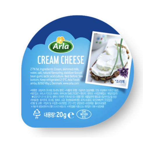 크림치즈포션 - Arla 알라크림치즈 포션 수량선택, 20개, 20g