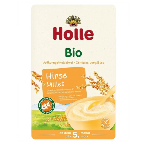 홀레 베이비 밀렛 오트밀 시리얼 250g 4팩 5개월 이상 Holle baby food Organic cereal porridge millet