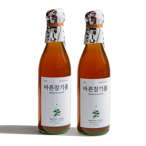 푸드마실 바른 참기름, 350ml, 2개