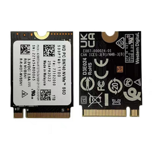 스팀덱SSD WDSN740 1T 스팀덱 sd 카드 1테라 대용량 호환 저장장치, WD SN740 1TB SSD M22230