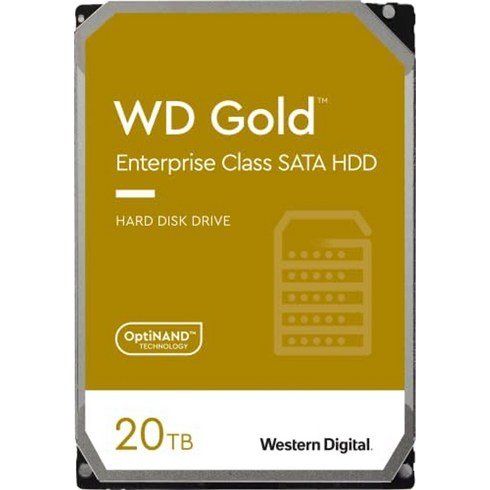 WD 하드디스크 22TB WD Gold 엔터프라이즈 클래스 WD221KRYZ, 20TB