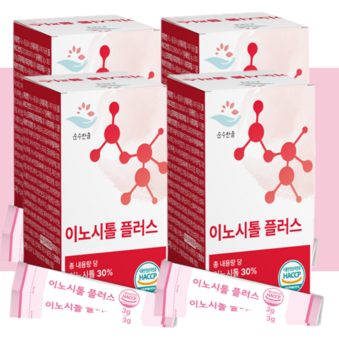 이노시톨30포 - 이노시톨 안전한 HACCP 미오이노시톨 30포 4박스, 4개, 90g