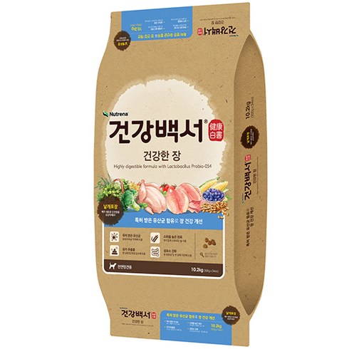 2023년 가성비 최고 건강백서 10.2 - 건강백서 전연령 생선 건강한 장 기능성 애견사료, 10.2kg, 1개