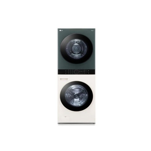 LG 트롬 오브제컬렉션 워시타워 W20EGAN 세탁기 23kg + 건조기 20kg 네이처 베이지 방문설치, 네이처 베이지(세탁), 네이처 그린(건조)
