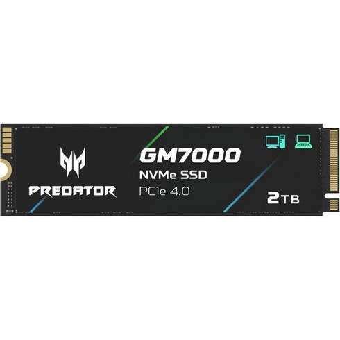 acer Predator GM7000 4TB M.2 SSD 2280 NVMe Gen4 내장 게이밍 PS5와 호환 최대 7400MB/s BL.9BWWR.107, 2TB