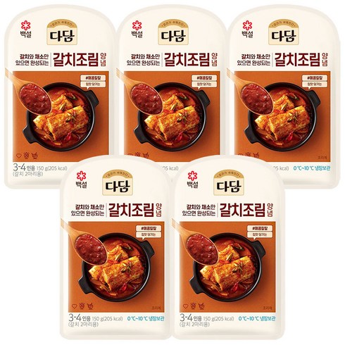 올따옴 CJ 다담 갈치조림양념 150g 5개