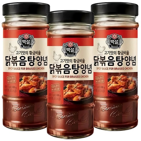 백설닭볶음탕양념 - 백설 닭볶음탕 양념, 490g, 3개