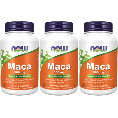 [3개] 나우푸드 마카 Maca 500mg 250캡슐, 3개, 250정