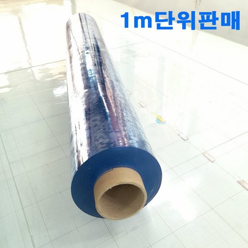 (PVC비닐 1m단위 판매 : 두께1~3mm / 폭90~120cm / 색상5종) 두꺼운 연질 책상 식탁 체어 매트 바닥보호 방풍방충 용접불꽃차단막 베드커버, 선택15-녹색투명2mm폭120cm, 1개