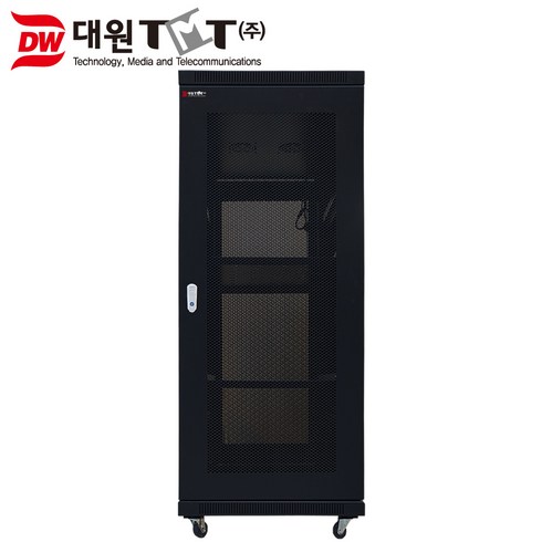 대원 국제규격 서버랙 H2000xD1000xW600 42U 허브 패치판넬 광분배함 CCTV장비 S2000, 타공문 서버랙 DW-ST2000
