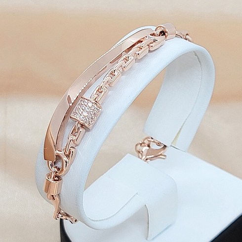 2023년 가성비 최고 k2코볼드 - [윤금방] 14k 18k 로제트 바운드 여성 체인 금 팔찌 볼드한 여자친구 생일 기념일 선물