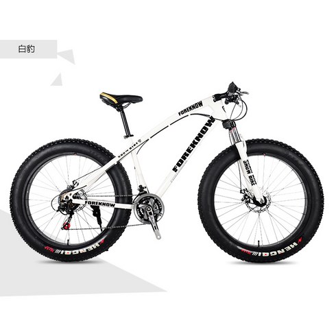 타이어 MTB 산악용 자전거 카본 엠티비 20인치 화이트 팻 로드 7단, 24단, 24인치, 하얀색