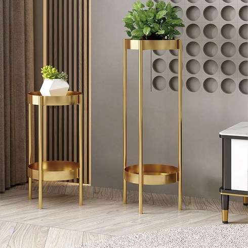 남쪽나무 골드 화분랙 50cm/75cm 2단식탁선반보관, 낮은 50cm *1