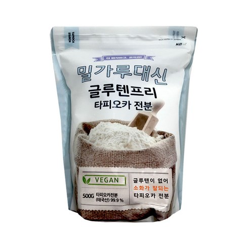 타피오카가루 - 밀가루대신 타피오카 전분가루 글루텐프리 500g, 1개