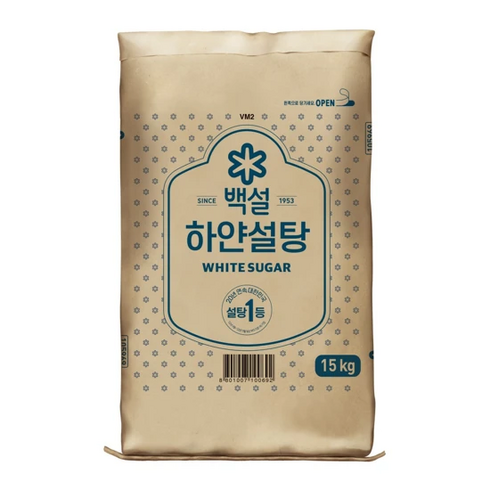 백설 하얀설탕, 15kg, 1개