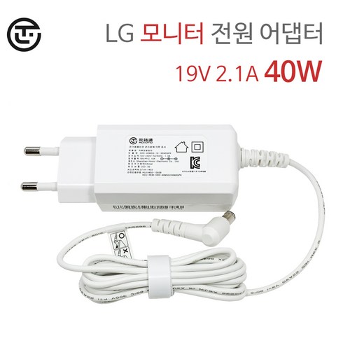 LG 모니터 29WP500 호환 HONOR 19V 2.1A 40W (6.5X4.4mm) 일체형 전원 어댑터, HONOR 40W 모니터용, 1개