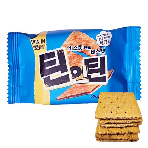 하늘처럼 막무정 틴인틴 세겹 비스켓, 22.2g, 40개