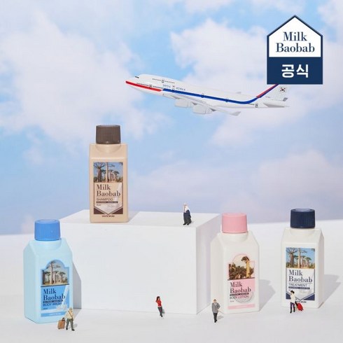 밀크바오밥 화이트머스크 트래블키트 70mlx4, 베이비파우더_트래블키트, 4개, 70ml