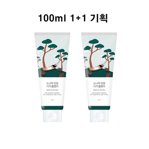 소나무진정시카클렌저 - 라운드랩 소나무 진정 시카 클렌저 100ml 1+1 더블기획, 2개