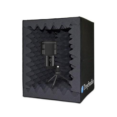 FIFINE K683A 미니 방음 부스 세트 PC USB 스마트폰 콘덴서 마이크 휴대용 필터 방음판 반향음 잡음 차단, 방음부스 마이크 세트+M10