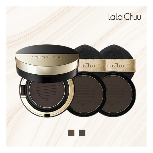 2023년 가성비 최고 라라츄 볼륨 헤어쿠션 - [라라츄] 볼륨 헤어쿠션 본품 1개 + 리필2개 (다크브라운/내츄럴블랙), 색상:다크브라운